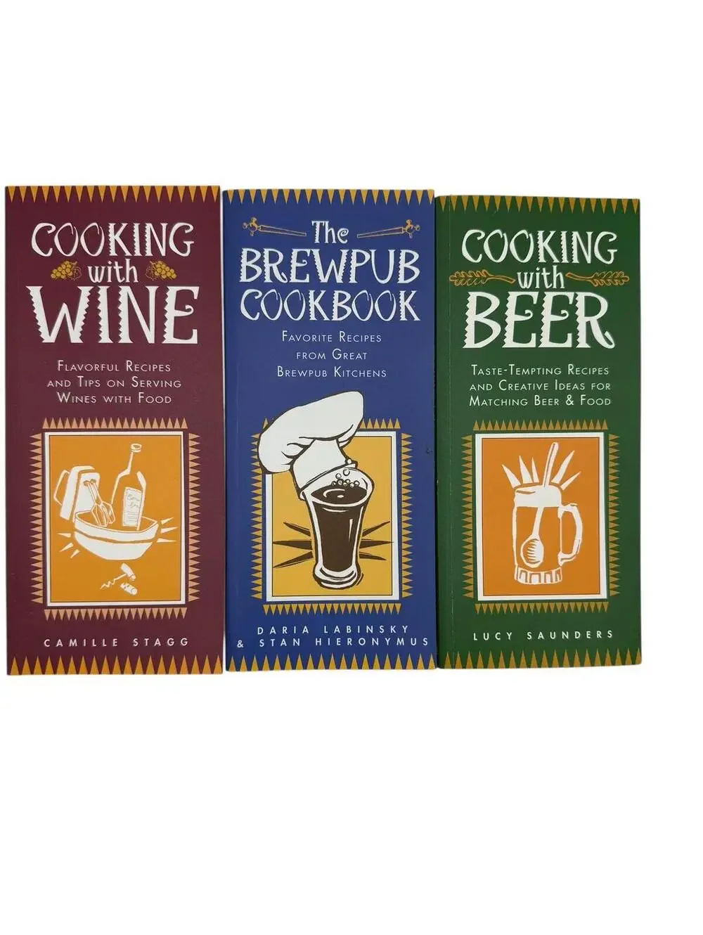 Vintage 90s Cookbook Set: Cooking with Beer & Wine, Time-Life
